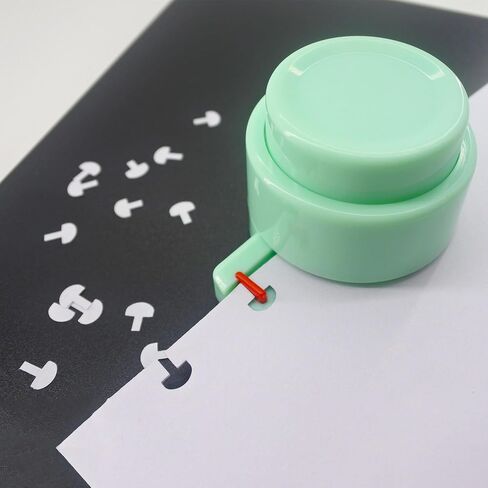 2 Holes Puncher for Binder Mushroom Planner Discbound Hole Punch Paper Punches for Disc Scrapbook Supplies(Black) in Saudi Arabia