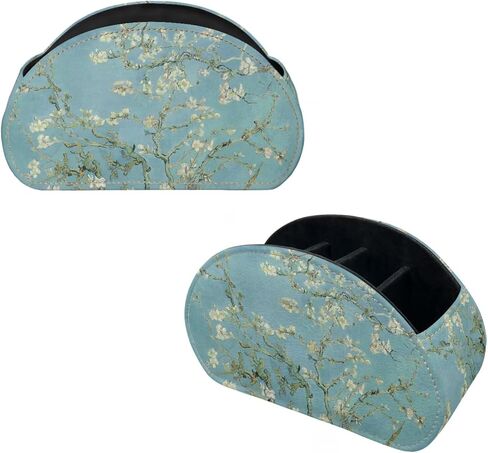 TV Remote Holder with 5 Compartments,Branches of an Almond tree in Blossom Print Office Desk Organizers,Nightstand Caddy,Storage for Eyeglasses/Cosmetic Brushs in Kuwait