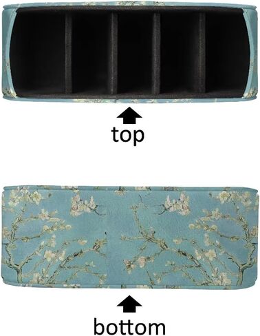 TV Remote Holder with 5 Compartments,Branches of an Almond tree in Blossom Print Office Desk Organizers,Nightstand Caddy,Storage for Eyeglasses/Cosmetic Brushs in Kuwait