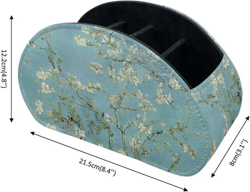 TV Remote Holder with 5 Compartments,Branches of an Almond tree in Blossom Print Office Desk Organizers,Nightstand Caddy,Storage for Eyeglasses/Cosmetic Brushs in Kuwait