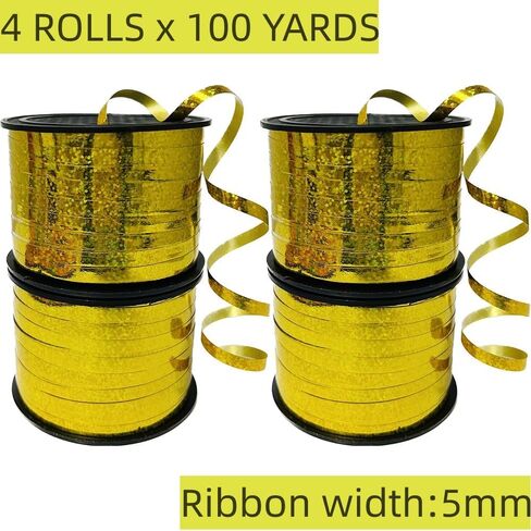 Silver Curling Ribbon,Balloon String for Gift Bags Crafts, Balloon Ribbon, Curly Ribbon for Birthday Party Decorating Crafting Shiny Silver in Kuwait