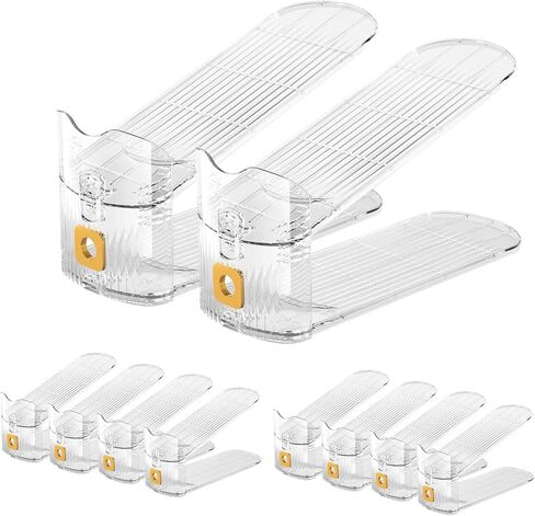 CiBiZi Clear Shoe Slots Organizers Shoes Stacker Organizer for Closet Shoe Stackers for a Pair of Shoes Shoe Display Shelf Organizador de Zapatos Shoe Rack Holders Space Saver Clear 10PACK in Kuwait