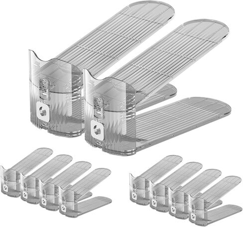CiBiZi Clear Shoe Slots Organizers Shoes Stacker Organizer for Closet Shoe Stackers for a Pair of Shoes Shoe Display Shelf Organizador de Zapatos Shoe Rack Holders Space Saver Clear 10PACK in Kuwait