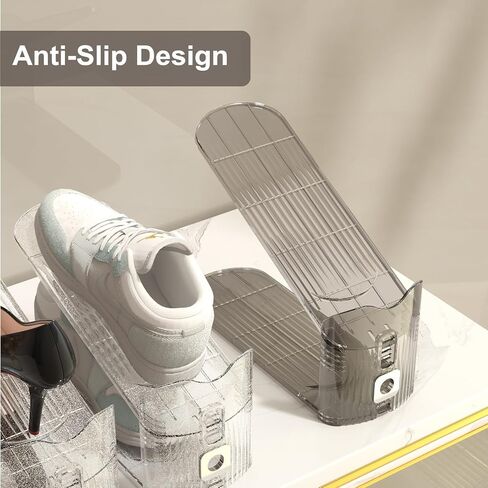 CiBiZi Clear Shoe Slots Organizers Shoes Stacker Organizer for Closet Shoe Stackers for a Pair of Shoes Shoe Display Shelf Organizador de Zapatos Shoe Rack Holders Space Saver Clear 10PACK in Kuwait
