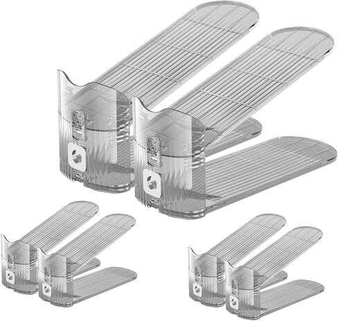 CiBiZi Clear Shoe Slots Organizers Shoes Stacker Organizer for Closet Shoe Stackers for a Pair of Shoes Shoe Display Shelf Organizador de Zapatos Shoe Rack Holders Space Saver Clear 10PACK in Kuwait