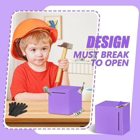 Piggy Bank for Adults and Kids, Must Break to Open Stainless Steel Piggy Bank, Unbreakable Metal Money Bank for Cash and Coins Saving, 4.72 Inch (Black) in Saudi Arabia