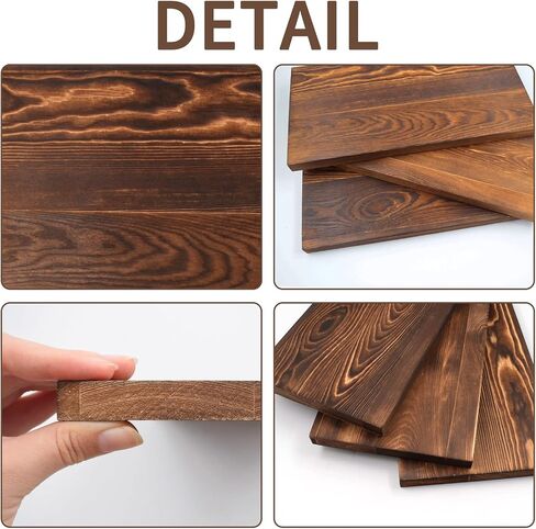 3pack مستطيل غير مكتمل من الخشب مزدوج الوجهين بولونيا الخشب للفن الخشبي لوح لوح الحائط DIY CRAFTS Decorations Home Door Sign (11.4 * 6 * 0.59in) (بني غامق) in Saudi Arabia