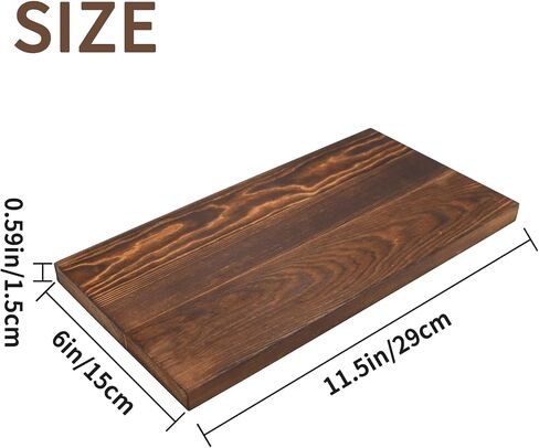 3pack مستطيل غير مكتمل من الخشب مزدوج الوجهين بولونيا الخشب للفن الخشبي لوح لوح الحائط DIY CRAFTS Decorations Home Door Sign (11.4 * 6 * 0.59in) (بني غامق) in Saudi Arabia