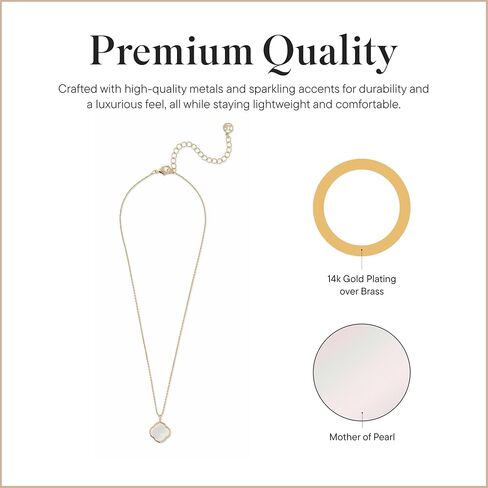 Rocksbox Boston Pendant Necklace - 14k Gold Plating - Premium Quality Jewelry - 16" with Extender in Saudi Arabia