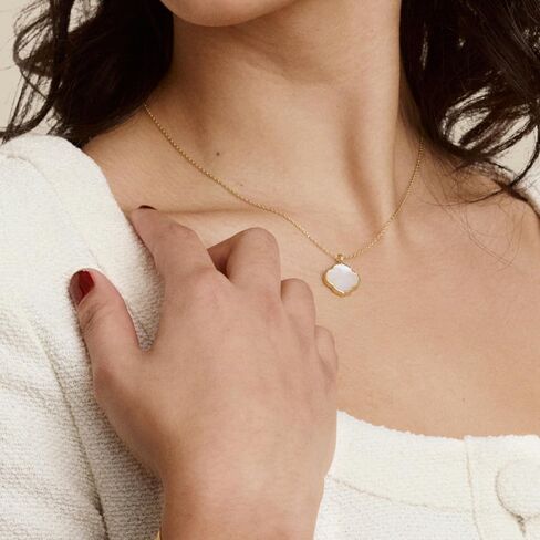 Rocksbox Boston Pendant Necklace - 14k Gold Plating - Premium Quality Jewelry - 16" with Extender in Saudi Arabia