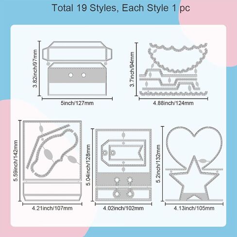 Globleland Vintage Fintage Interface Interface Cutting Dies for DIY Scrapbooking Metage Stamp Frame Cut Dies Dies Die Die Cuts for Cards Making Photo Photo Decor Craft Decor in Saudi Arabia