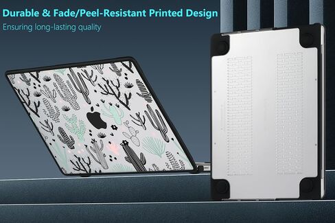 DONGKE for MacBook Pro 14 inch Case 2024-2021 Release M4 M3 M2 M1 Pro/Max Chip, Anti-Cracking & Anti-Fingerprint Plastic Hard Shell Cover with Soft Rubber Bumper for Teens, Cacti in Saudi Arabia