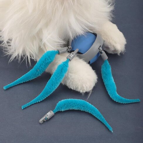 5pcs cat ball toy toy tails ، مرفقات ملحقات لعبة Cat Toy التفاعلية تلقائيًا حبل كرة متحرك (أزرق) in Kuwait