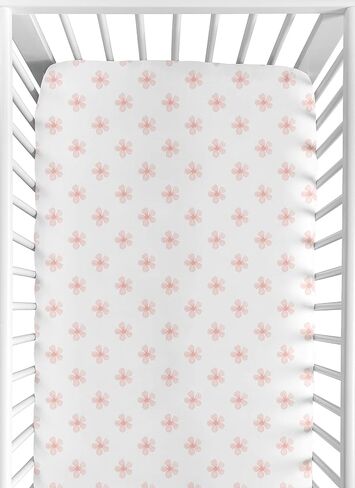 Sweet Jojo Designs Burgundy Watercolor Floral Girl Fitted Crib Sheet Baby or Toddler Bed Nursery - Blush Pink, Maroon, Wine, Rose, Green and White Shabby Chic Flower Farmhouse in Saudi Arabia