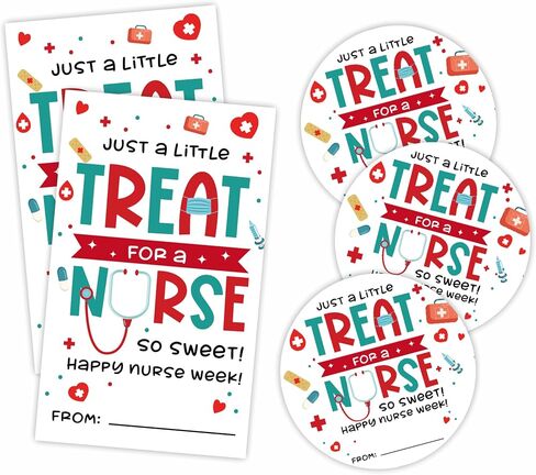 Nurse Gift Stickers, Nurses Week 20 Round Labels and 20 Rectangular Fill Out The Style Label, Thank & Tribute Hospital Staff & Care Student， for Wrapping Nursing Gifts, Gift Bags, Envelopes - A02 in Saudi Arabia