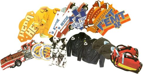 Paper House Productions First Responder Heroes على مدار 24 قطعة Scrapbook Die-Cut Foil Packt Pack in Kuwait