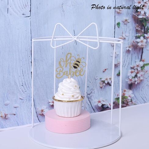 Rsstarxi 24 Pack Bumble Bee Oh Babee Cupcake Toppers Gold Glitter Bee Oh Baby Cupcake Picks for Baby Shower Gender Reveal Kids Boys Girls Birthday Party Cake Decorations Supplies in Kuwait