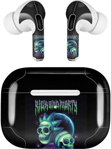 غلاف صوتي من Skinit متوافق مع Apple AirPods Pro (الجيل الثاني، 2022) - تصميم Warner Bros Rick and Morty Portal Eyes المرخص رسميًا in Kuwait