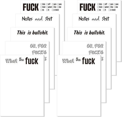 10 Pcs Funny Sticky Notes for Adults 4 x 6 Inches Large Sticky Notepad Christmas Fun Gifts Funny Office Supplies for Employee Coworkers (Multicolor) in Saudi Arabia