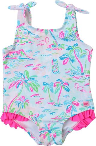RuffleButts Into The Tropics Tie Shoulder One Piece - 18-24m in Kuwait
