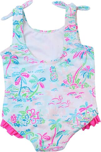 RuffleButts Into The Tropics Tie Shoulder One Piece - 18-24m in Kuwait
