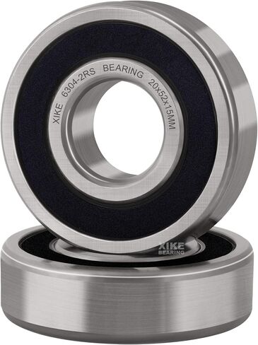 XiKe 10 Pcs 6304-2RS Double Rubber Seal Bearings 20x52x15mm, Pre-Lubricated and Stable Performance and Cost Effective, Deep Groove Ball Bearings. in Kuwait