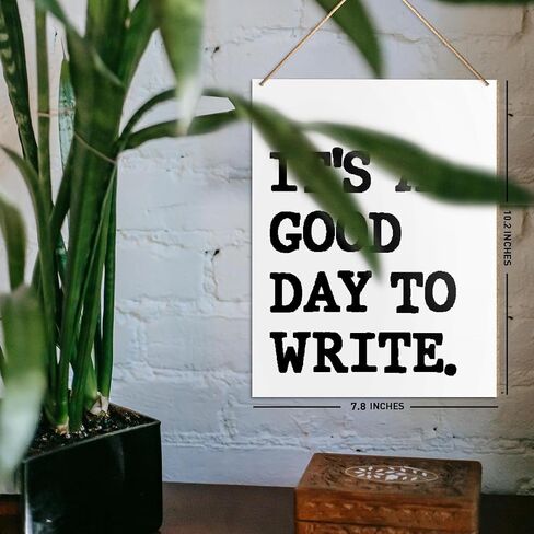 UDNADKEX Writer Wall Decor, Wonderful Wordsmith, Gift for Writer Author Novelist Typewriter, Write Inspirational Decor for Home Office Bedroom Living Room Wooden Decor Writing Motivation Decoration in Kuwait