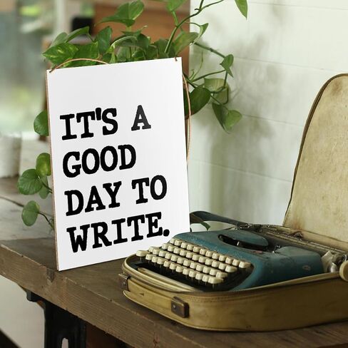 UDNADKEX Writer Wall Decor, Wonderful Wordsmith, Gift for Writer Author Novelist Typewriter, Write Inspirational Decor for Home Office Bedroom Living Room Wooden Decor Writing Motivation Decoration in Kuwait