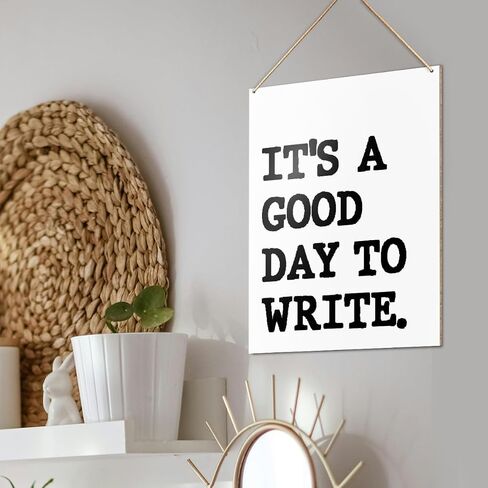 UDNADKEX Writer Wall Decor, Wonderful Wordsmith, Gift for Writer Author Novelist Typewriter, Write Inspirational Decor for Home Office Bedroom Living Room Wooden Decor Writing Motivation Decoration in Kuwait