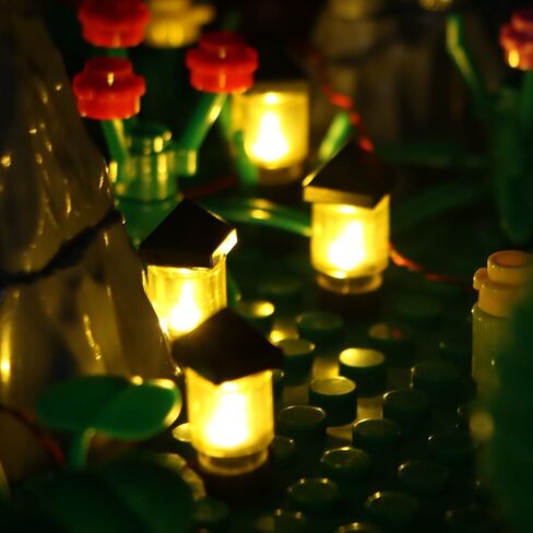 Brick Lawn Lights Sets, 14 Pieces, Brick Grass Lamps,for Lego10315, 75325 led led kit Accessories (Warm Light) in Saudi Arabia