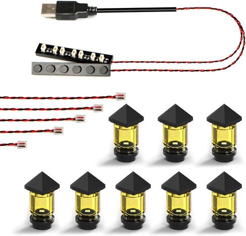 Brick Lawn Lights Sets, 14 Pieces, Brick Grass Lamps,for Lego10315, 75325 led led kit Accessories (Warm Light) in Saudi Arabia