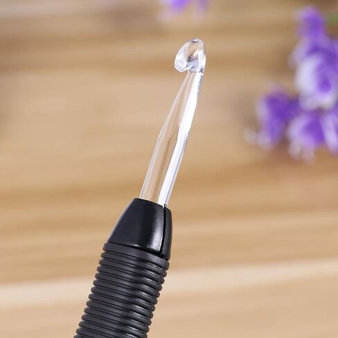 Tehaux تضيء مجموعة خطاف الكروشيه ، 9pcs خطافات الكروشيه LED ، الأحجام من 2.5 إلى 6.5 ملم ، طباعة زهرة ، مثالية لمستلزمات المبتدئين المبتدئين (أسود) in Saudi Arabia