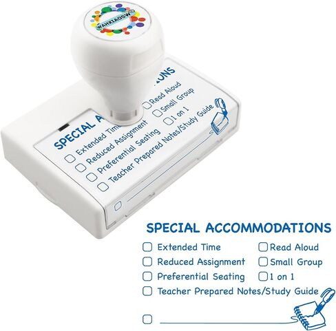 Accommodations Stamp for Special Education, Self-Inking Stamp Accommodations Stamps for Teachers, Teacher Stamps for Classroom, Teacher Back to School Dormitory Supplies in Kuwait