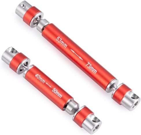 1/24th RC Steel Center Drive Shaft CVD 40+53mm for Axial SCX24 AXI00001 C10 AXI00002 JLU AXI00006 Bronco 4WD Crawler Car (Red) in Saudi Arabia