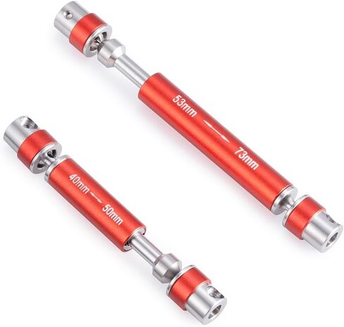 1/24th RC Steel Center Drive Shaft CVD 40+53mm for Axial SCX24 AXI00001 C10 AXI00002 JLU AXI00006 Bronco 4WD Crawler Car (Red) in Saudi Arabia