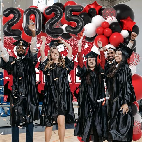 Graduation Decorations Class Of 2025: Green and Gold 2025 Graduation Decorations Balloon Arch Kit Congrats Grad Backdrop 136PCS Party Supplies for High School & College Celebrations in Kuwait