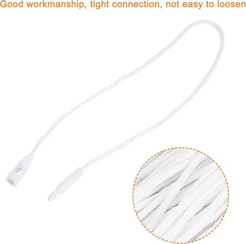 MECCANIXITY Wax Rope Hang Tag String Snap Lock Pins Loop Price Tag Fastener Plastic Tags Ties White 7.8 Inch Pack of 500 in Saudi Arabia