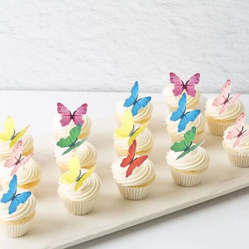 60 PCS Edible Daisy Cupcake Toppers Wafer Paper Flower Birthday Party Decorations Edible Sunflower Cupcake Picks for Baby Shower Spring Wedding Birthday Party Cake Food Decorations Supplies White in Kuwait