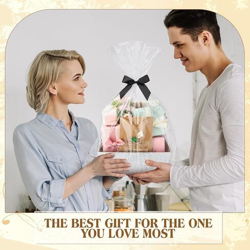 Wonderjune 5 Set Leather Empty Gift Basket with Gift Bags Bow Ribbons Greeting Cards 9.8x8.3x3.5'' Empty Basket for Wedding Gifts Career Advancement Birthday Snack Storage Favor(Black) in Kuwait