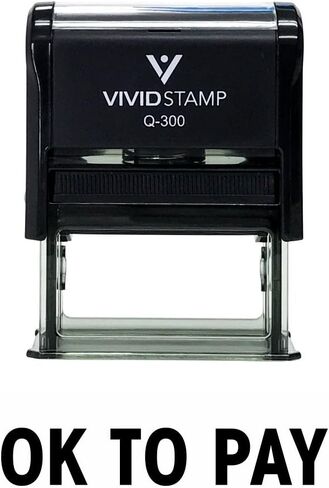 OK to Pay Self Inking Rubber Stamp (Blue Ink) - Medium in Saudi Arabia