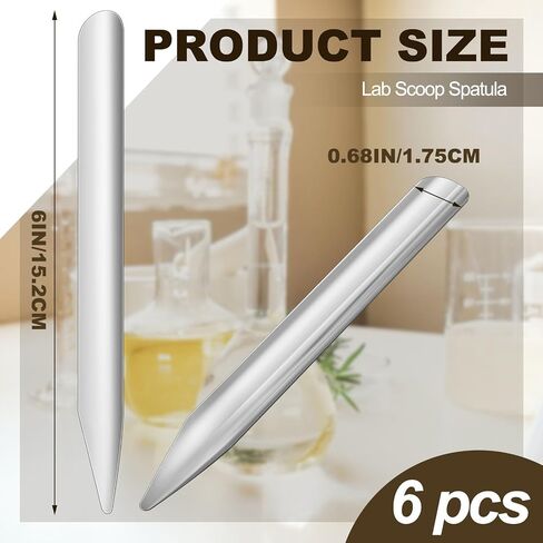Zonon 12 Pcs 6 Inch Lab Spatula Stainless Steel Lab Scoop Spatula with Rounded Pointed Ends Laboratory Curved Metal Bead Scoop for Scooping Transferring Mixing Powders Pastes Classrooms Home Tool in Saudi Arabia