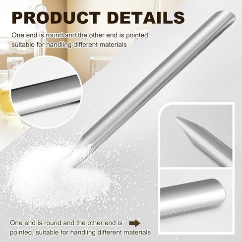 Zonon 12 Pcs 6 Inch Lab Spatula Stainless Steel Lab Scoop Spatula with Rounded Pointed Ends Laboratory Curved Metal Bead Scoop for Scooping Transferring Mixing Powders Pastes Classrooms Home Tool in Saudi Arabia