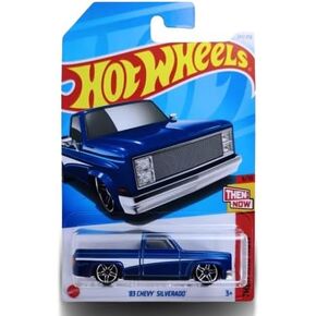 Hot Wheels 83 Chevy Silverado ، Blue ، ثم والآن 9/10