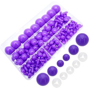 200pcs عيون أمان وغسالات آمنة لكروشيه Amigurumi - Thalinfayi 10/15/24mm عيون السلامة عيون ملونة شفافة لصنع أو استبدال Amigurumi ، الحرف ، مستلزمات دمية الكروشيه