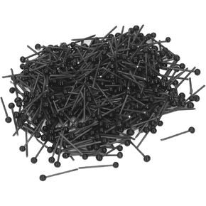 tissting 400 pcs عيون السلامة عيون الكروشيه الإبرة الزجاجية العين 2 مم/0.08 في الحيوانات المحشوة السود