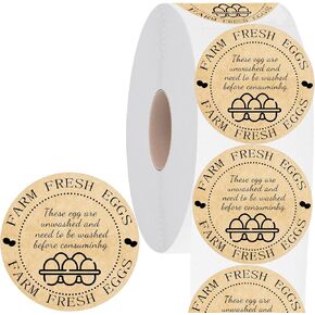600 PCS Farm Egg Egg Carton Labels 600 pcs يرجى إعادة ملصقات Carton البيض 200 PCS بطاقات تعليمات معالجة البيض على الوجهين in Kuwait