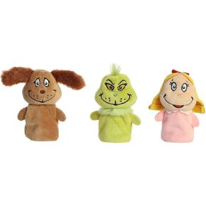 Aurora® Whimsical Dr. Seuss™ Grinch Finger Puppet Set Stuffed Animal - Magical Storytelling - Literary Inspiration - Multicolor 3 Inches