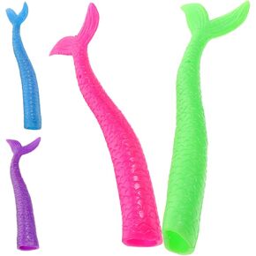 4 PCS Mermaid Finger Puppets Soft Mermaid Toddlers Fun Educational Puppets للأطفال المثاليين لأنشطة وقت اللعب ورواية القصص