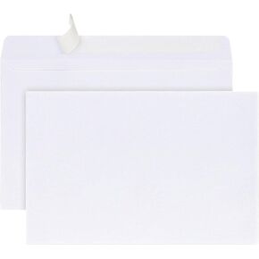 Office Depot Clean Seal (TM) أظرف دعوة ، 5 3/4in. x 8 3/4in. ، أبيض ، صندوق 100 ، 12030