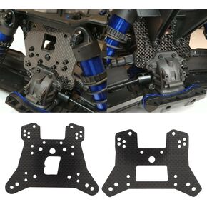 RC Shock Tower, Carbon Fiber Lightweight Rugged, Aluminum RC Shock Towers Heighten Mount,Rear Front Carbon Fiber Lightweight Rugged RC Shock Damper Tower Replacement for Traxxas Sledge